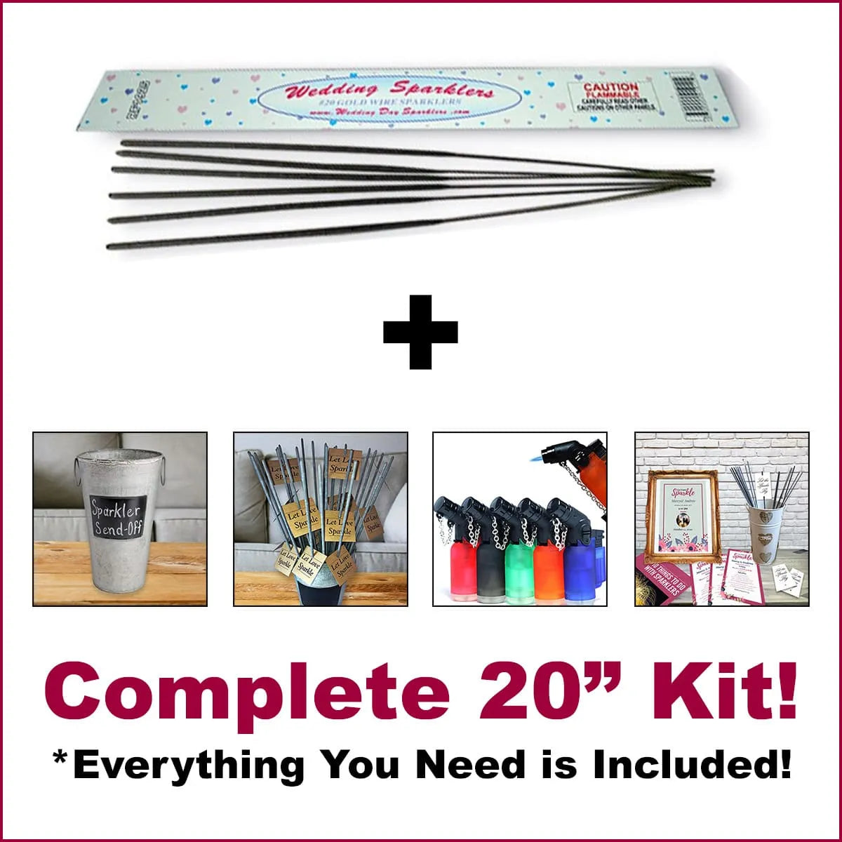 20" complete wedding sparkler kit