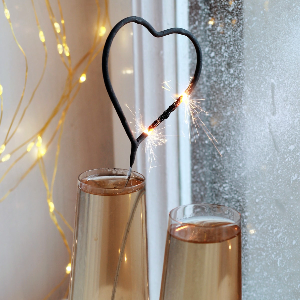 Heart-shaped wedding sparkler