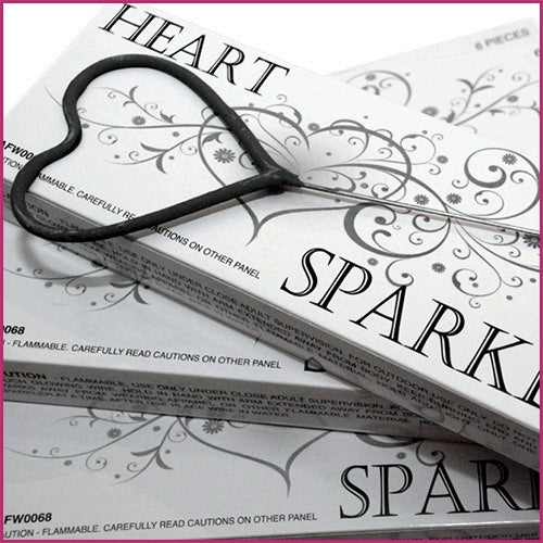 Heart Shaped Sparklers for Weddings